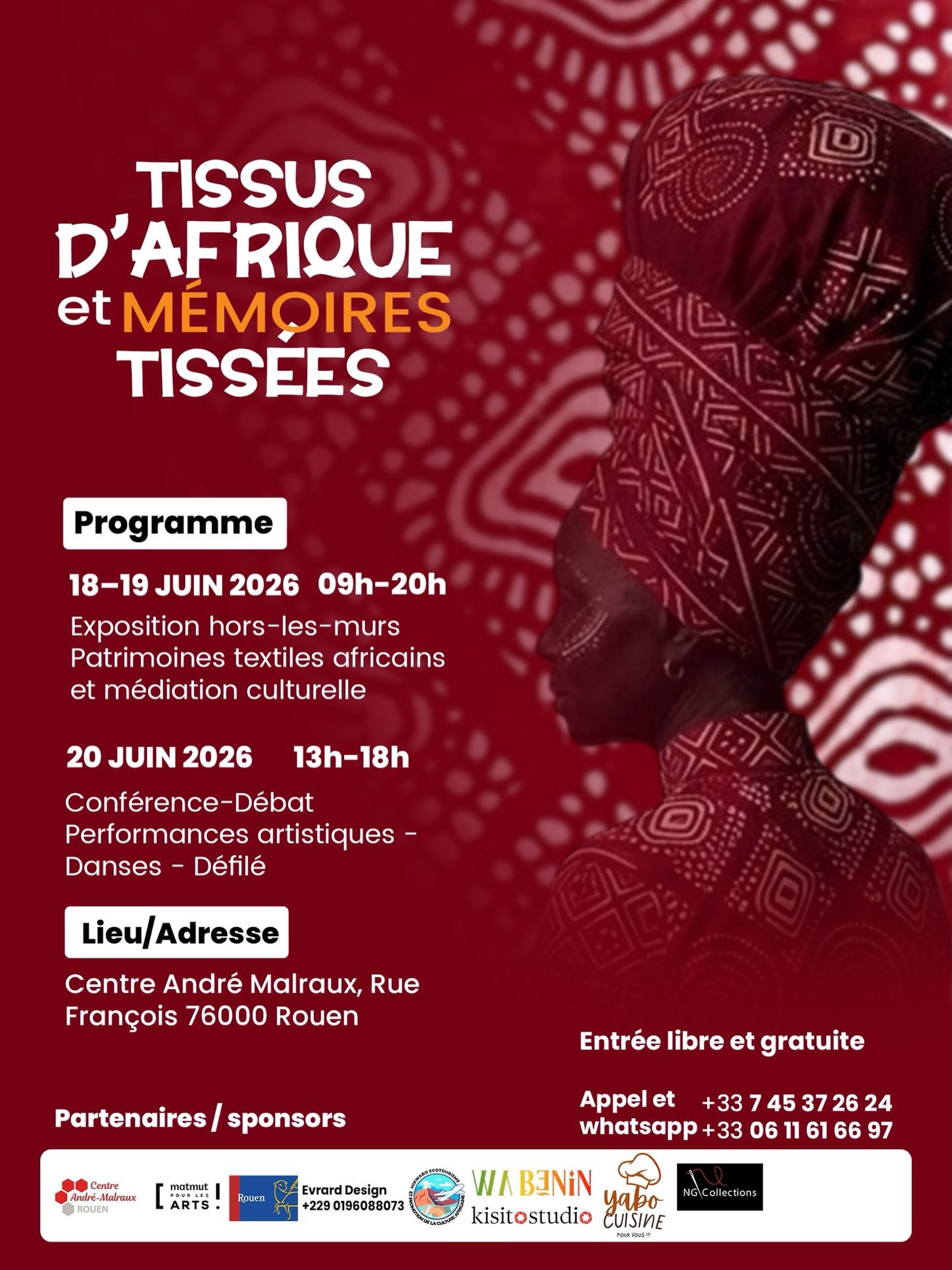 Le Centre André Malraux accueille le 20 juin 2026 le projet « Tissus d’Afrique & mémoires tissées »